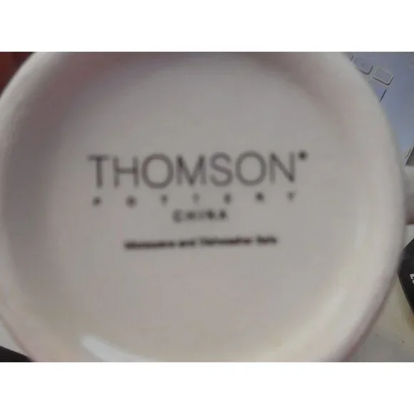 Vintage Lot of 2 Thomson Pottery Birdhouse Topiary Mugs #3 - Picture 7 of 7